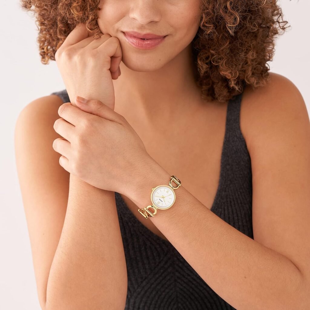 Fossil Womens Carlie Quartz Stainless Steel Three-Hand Watch