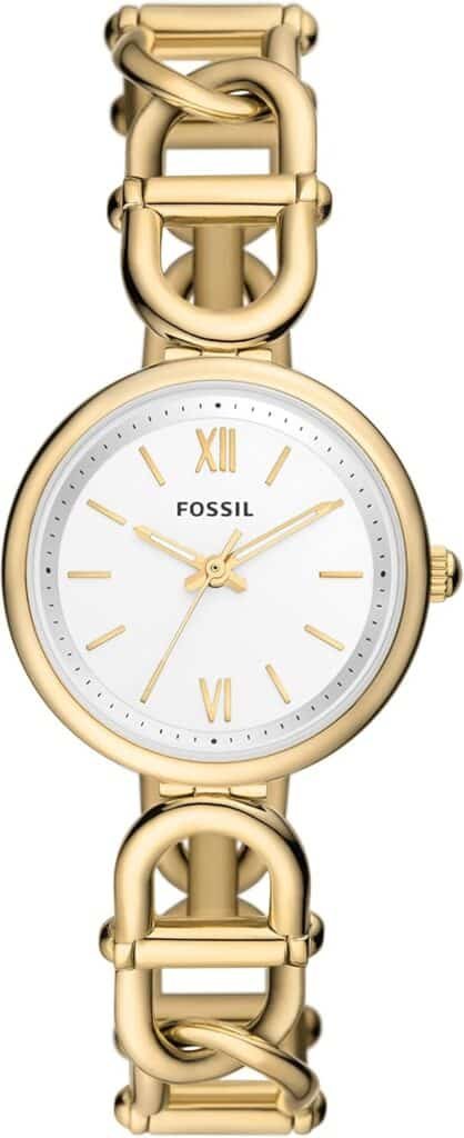 Fossil Womens Carlie Quartz Stainless Steel Three-Hand Watch
