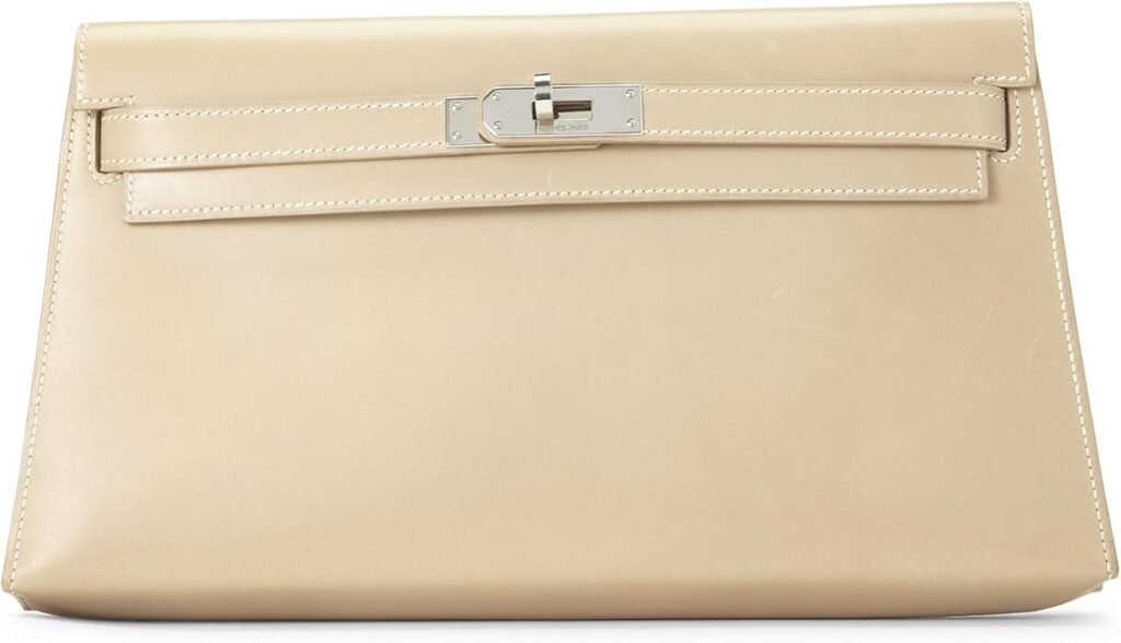 Hermès, Pre-Loved Beige Box Nepal Kelly Elan Clutch, Beige : Luxury Stores