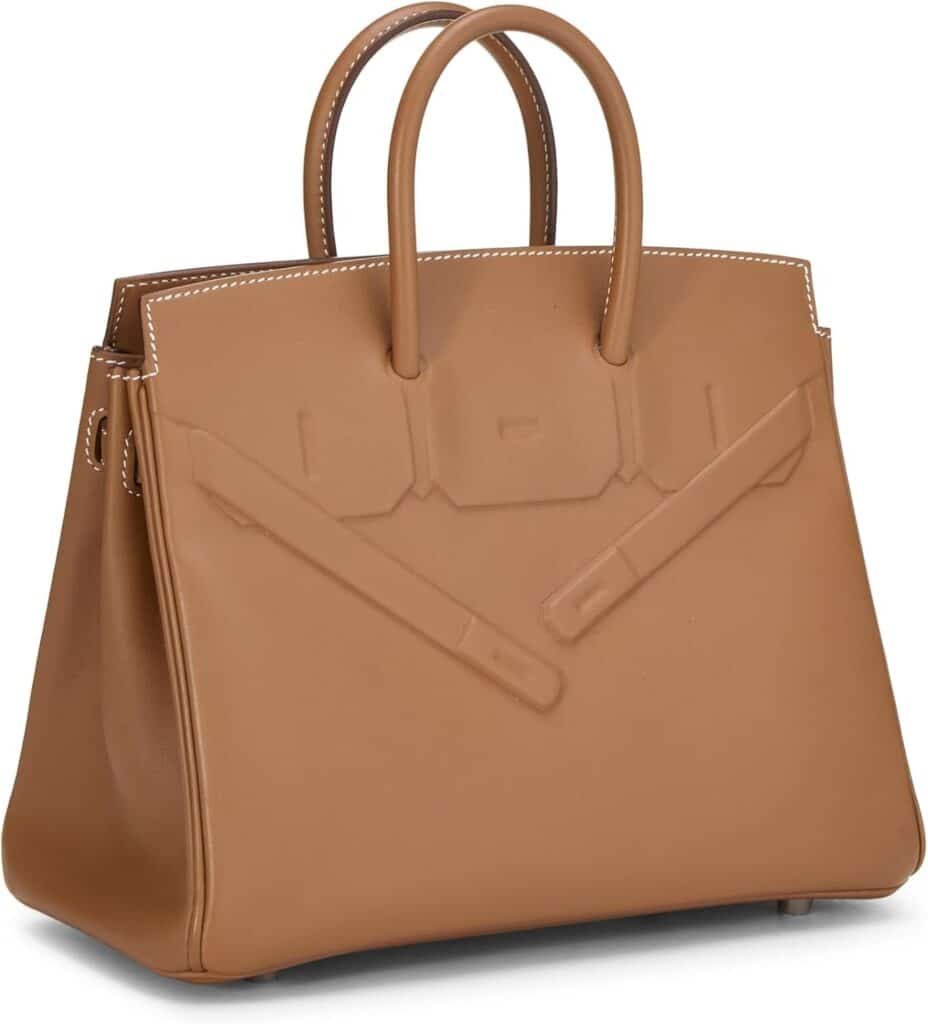 Hermès, Pre-Loved Gold Swift Shadow Birkin 25, Hermes Gold : Luxury Stores