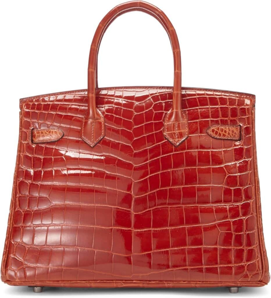 Hermès, Pre-Loved Sanguine Niloticus Crocodile Lisse Birkin 30, Sanguine : Luxury Stores