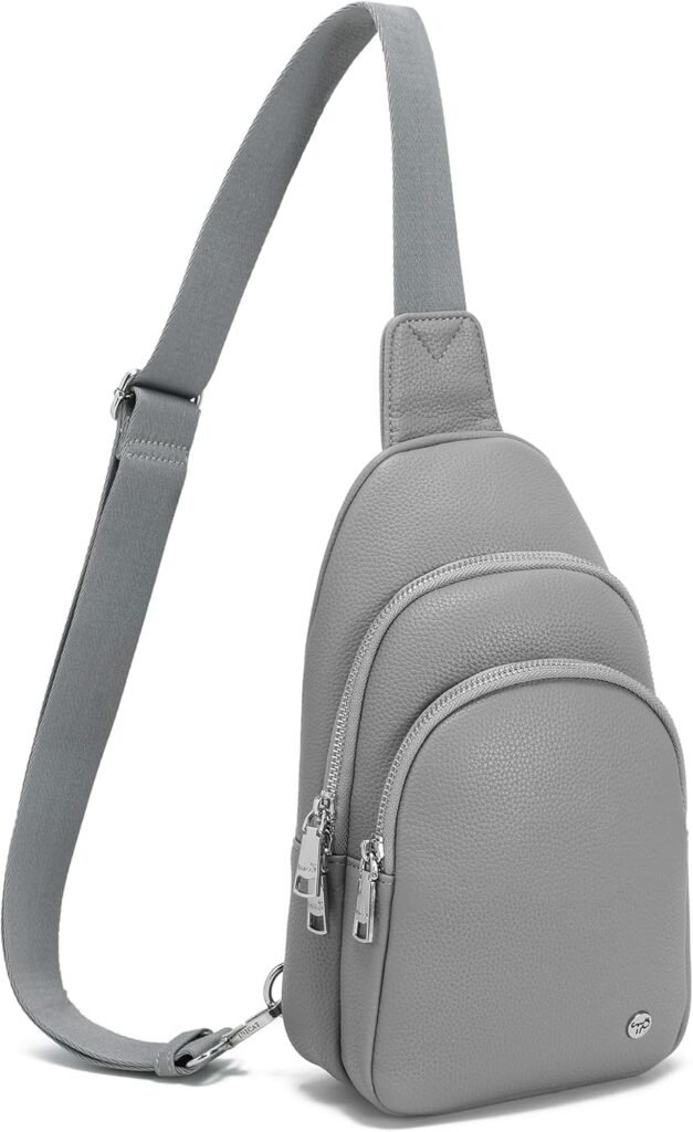 INICAT Crossbody Sling Bags Fanny Packs Leather Purses Chest Bag for Women