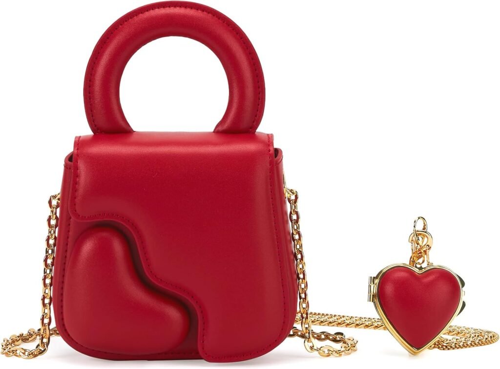 LAFESTIN Heart-Shaped Leather Satchels - Womens Unique Crossbody Purses(Heart Mirrors) LAFESTIN Heart-Shaped Leather Satchels - Womens Unique Crossbody Purses(Heart Mirrors)