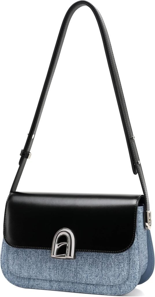 LAFESTIN Split Leather Shoulder Bag For Women with Adjustable Strap, Crossbody Purses For Women, Designer Inspire Handbags