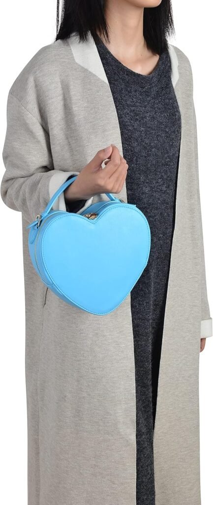lola mae Heart Shape Satchel Crossbody Purse for women Zip Around Shoulder Bag