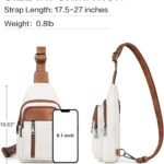 Masintor Sling Bag For Women Crossbody Bags Fanny Pack With Vegan Leather Adjustable Sling Backack For Travel Mocha Brow 1 150x150