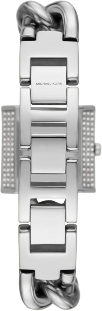 Michael Kors MK Chain Lock Womens Watch, Stainless Steel and Pavé Crystal Watch for Women
