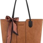 Montana West Tote Bags For Women Medium Top Handle Handbags With Scarf 150x150