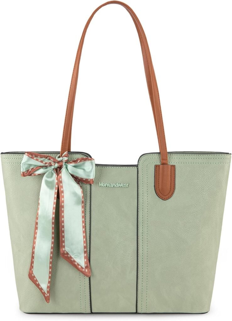 Montana West Tote Bags for Women Medium Top Handle Handbags with Scarf Montana West Tote Bags for Women Medium Top Handle Handbags with Scarf