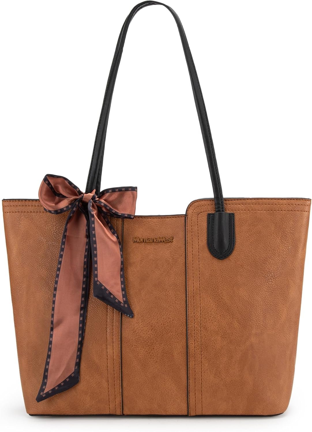 Montana West Tote Bags For Women Medium Top Handle Handbags With Scarf