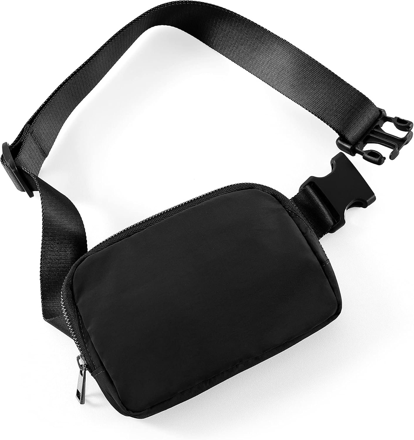 Ododos Unisex Mini Belt Bag With Adjustable Strap Small Fanny Pack For Workout Running Traveling Hiking Black