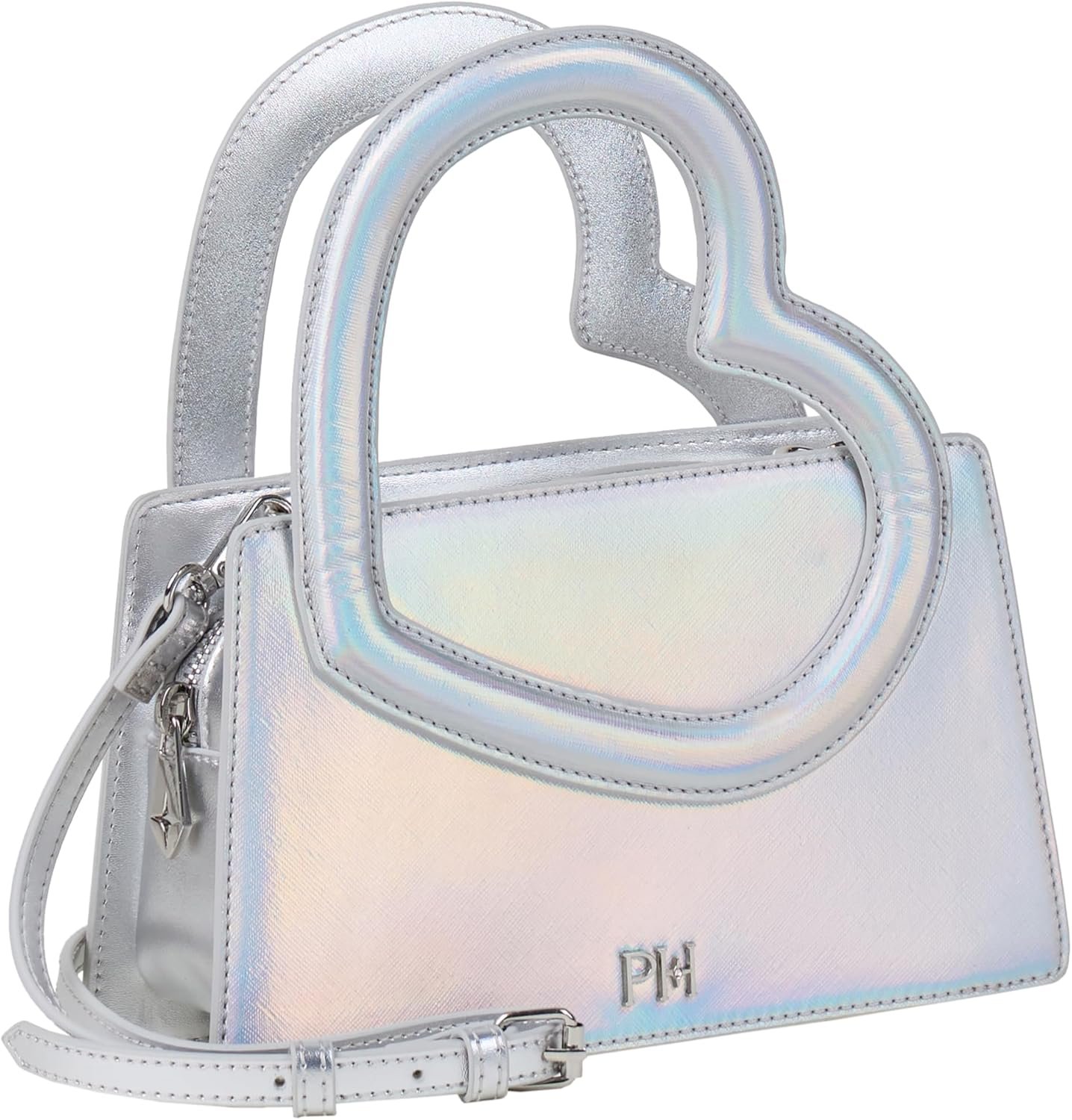 Paris Hilton Te Amo Cutout Heart Handle Removable Strap Handbag Purse 1