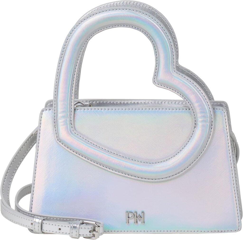 Paris Hilton Te Amo Cutout Heart Handle Removable Strap Handbag Purse Paris Hilton Te Amo Cutout Heart Handle Removable Strap Handbag Purse