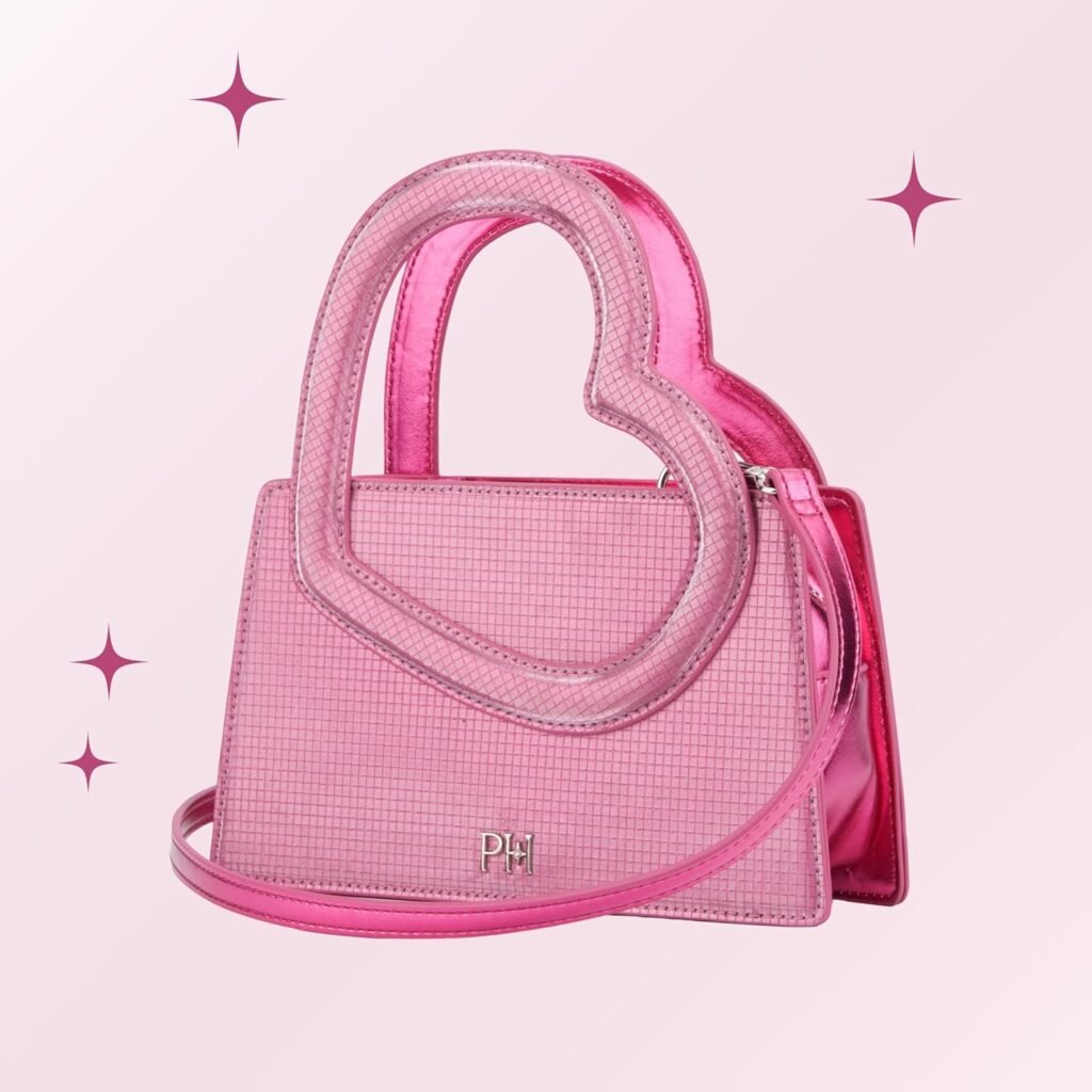 Paris Hilton Te Amo Cutout Heart Handle Removable Strap Handbag Purse Paris Hilton Te Amo Cutout Heart Handle Removable Strap Handbag Purse