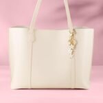 Selovo Initial Keychain Whitepink Flower Charms For Key Cute Letter Keyring For Handbag Backpack 1 150x150