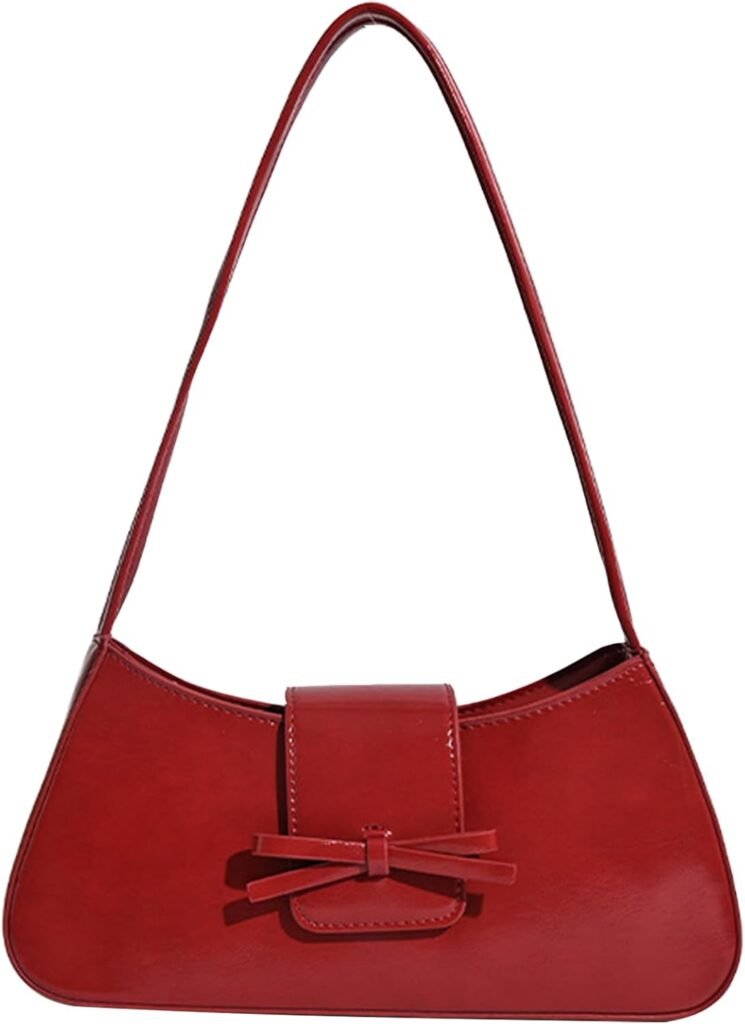 Shoulder Bag for Women, Hobo Handbags Trendy Y2K Purses Patent Leather Clutch Bag Cute Bow Purse Shoulder Bag for Women, Hobo Handbags Trendy Y2K Purses Patent Leather Clutch Bag Cute Bow Purse