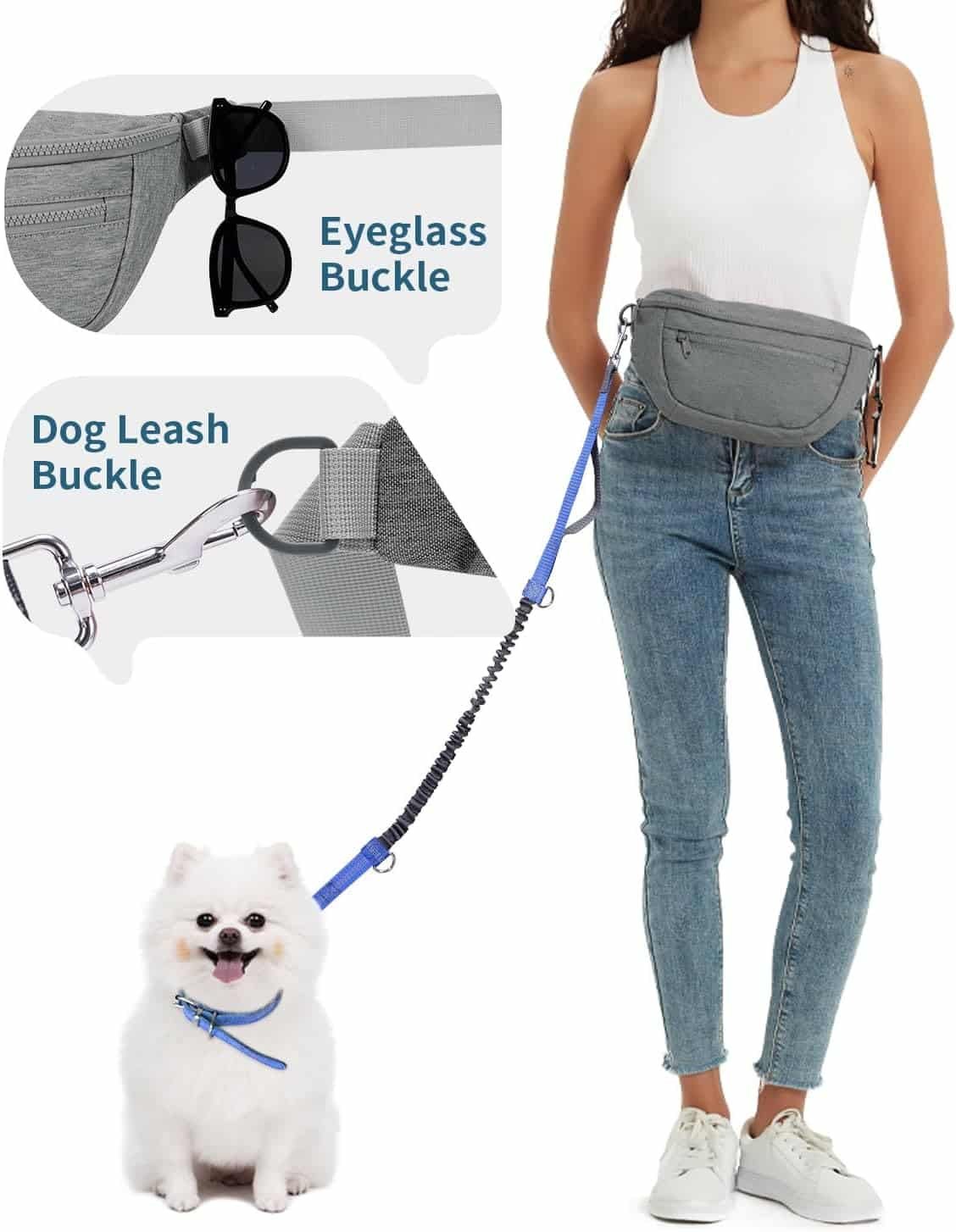 Sportsnew Large Fanny Packs For Women Waist Pack Fashion Crossbody Belt Bags For Walking Running Hiking Travel Bag Black 2