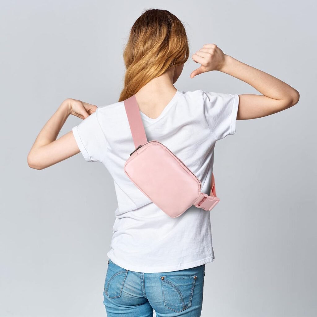 ZPN Mini Fanny Pack Black Belt Bag for Women and Men, Fashionable Waterproof Waist Pack with Adjustable Strap for Traveling, Hiking, Jogging, Cycling.
