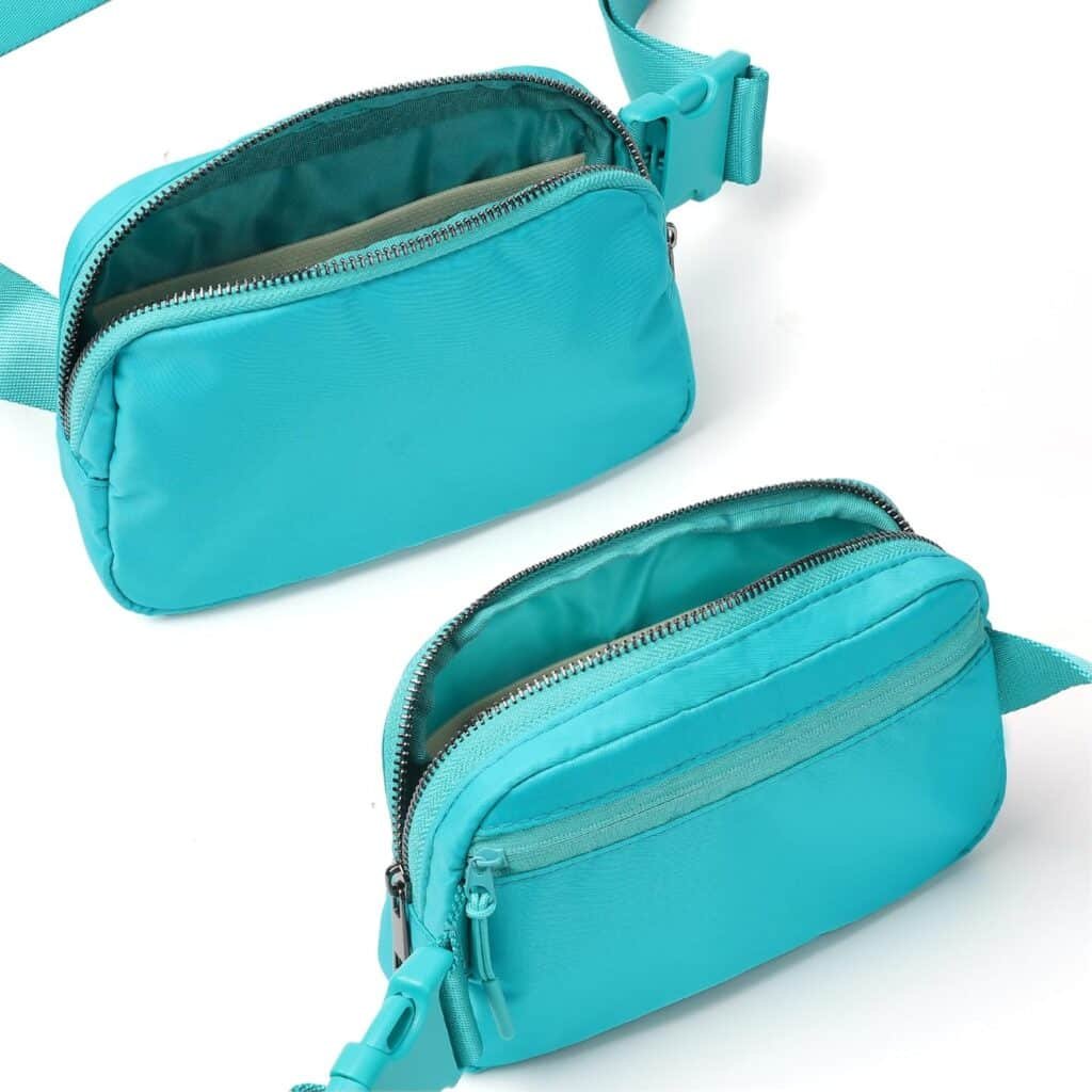 ZPN Mini Fanny Pack Black Belt Bag for Women and Men, Fashionable Waterproof Waist Pack with Adjustable Strap for Traveling, Hiking, Jogging, Cycling.