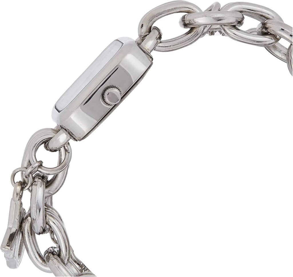 Accutime XOXO Womens XO7026 Silver Dial Silver-tone Charm Bracelet Watch