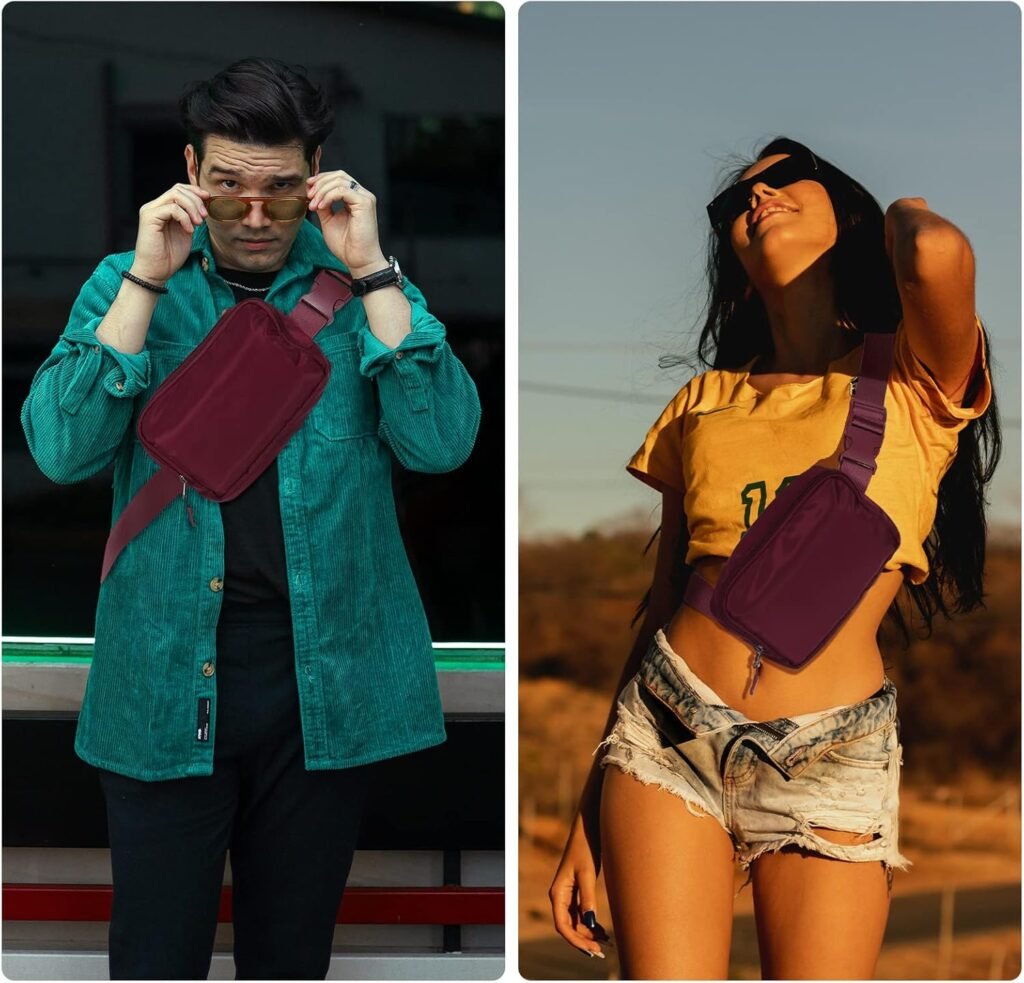 Amazerbst Belt Bag, Fanny Pack, Everywhere Belt Bag,40 Inch Adjustable Strap,Belt Bag for Women and Men,Waterproof