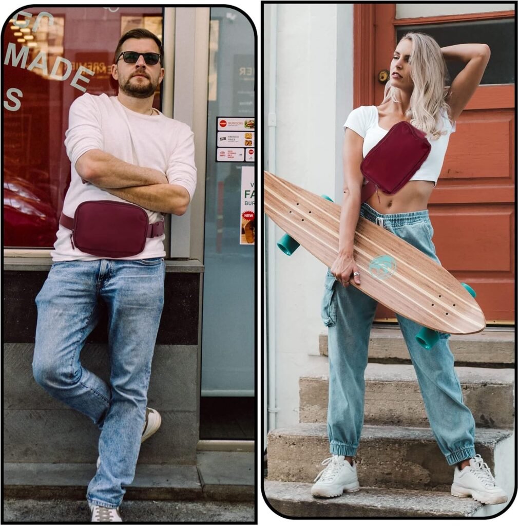 Amazerbst Belt Bag, Fanny Pack, Everywhere Belt Bag,40 Inch Adjustable Strap,Belt Bag for Women and Men,Waterproof