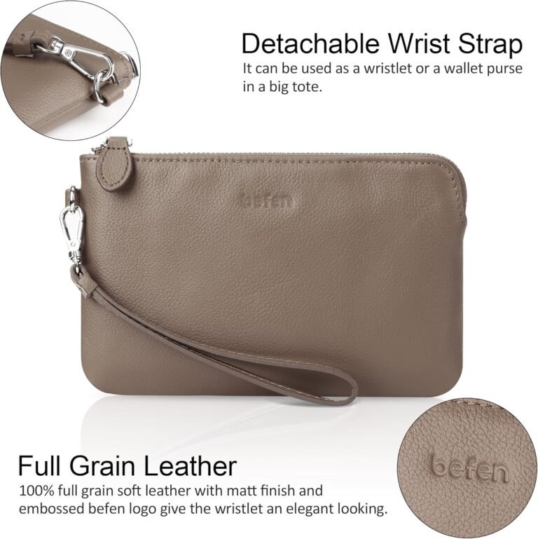 befen Women’s Genuine Leather Wristlet Clutch Review