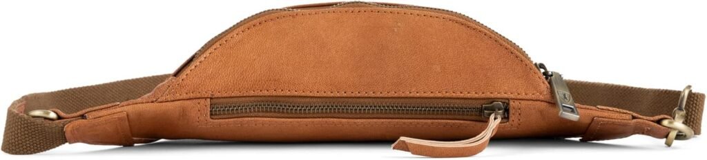 Berliner Bags Vintage Genuine Leather Fanny Pack Kai, Belt Bag, Crossbody Sling Bag for Men and Women - Brow