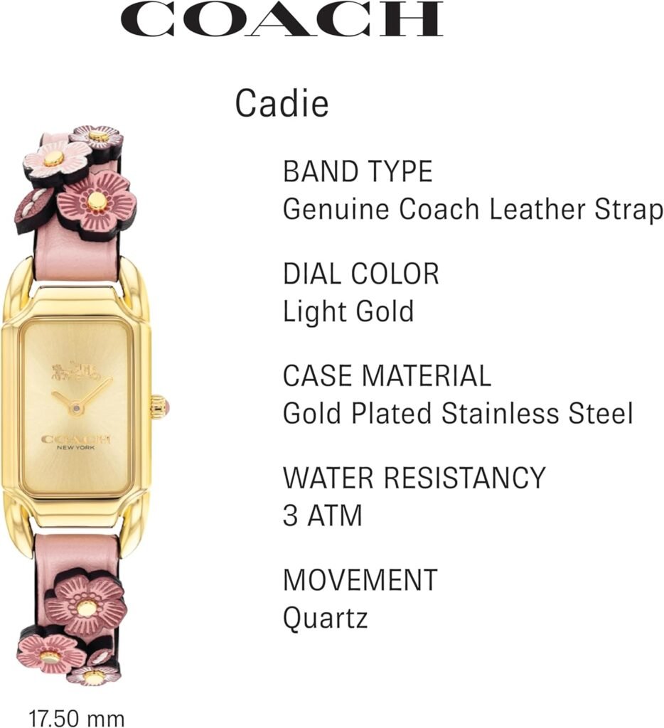 Coach Cadie Womens Watch | Timeless and Aesthetic | Designed for Every Occasion | Water Resistant (Model 14504191) Coach Cadie Womens Watch | Timeless and Aesthetic | Designed for Every Occasion | Water Resistant (Model 14504191)