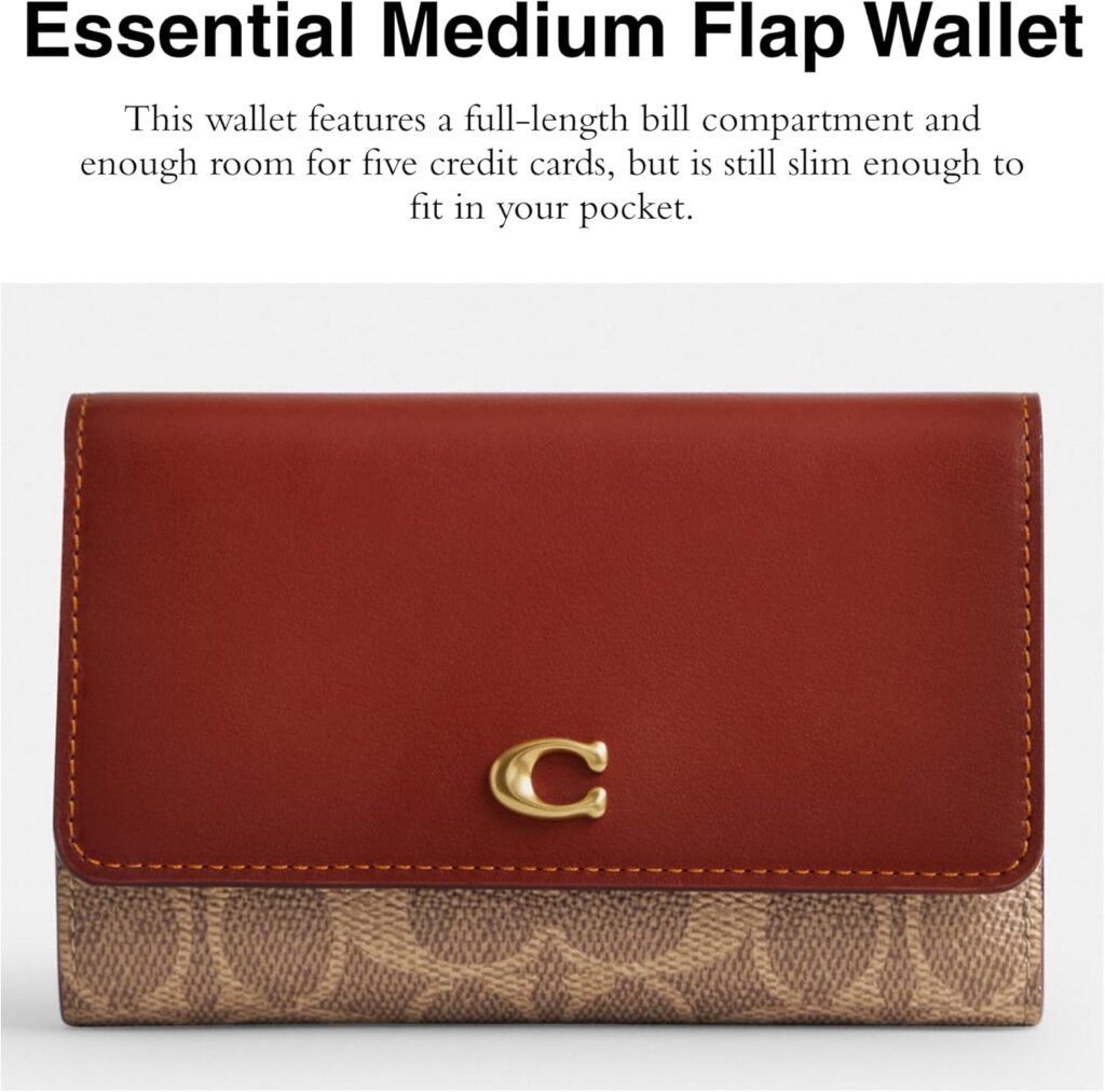 Coach Coated Canvas Signature Essential Medium Flap Wallet