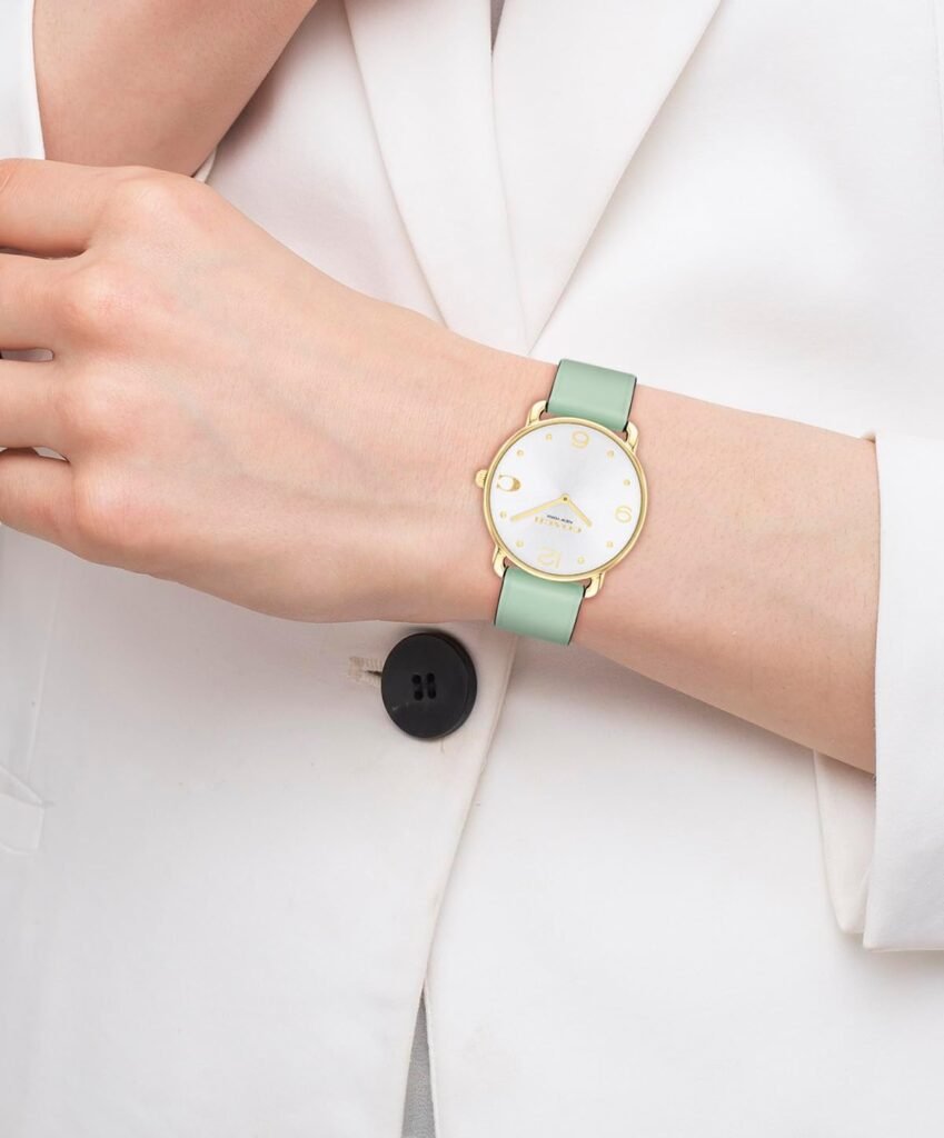 Coach Elliot Womens Watch - 2H Quartz Watch with Genuine Leather - Water Resistant 3 ATM/30 Meters - Trendy Minimalist Design for Everyday Wear - 36mm