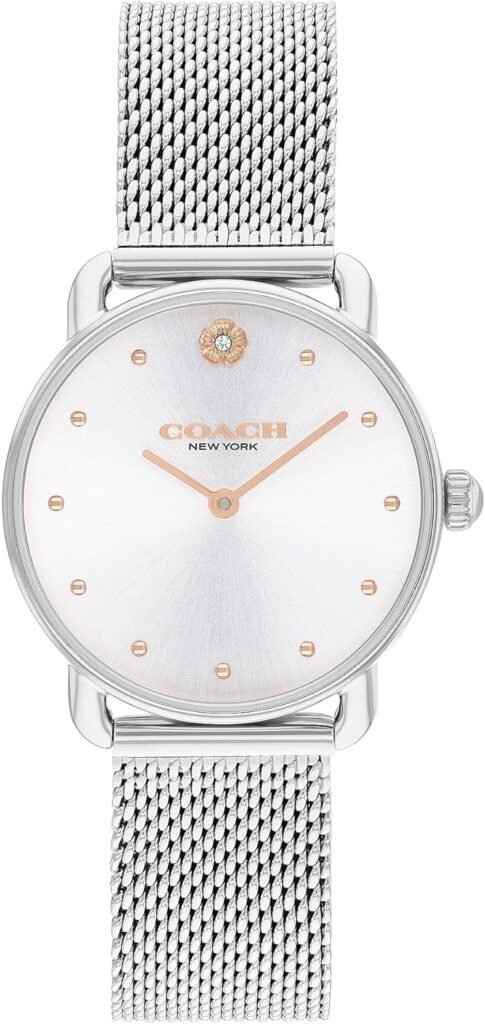 Coach Elliot Womens Watch, Elegant and Sophisticated Style Combined, Premium Quality Timepiece for Everyday Wear, Water Resistant, (Model 14504221)