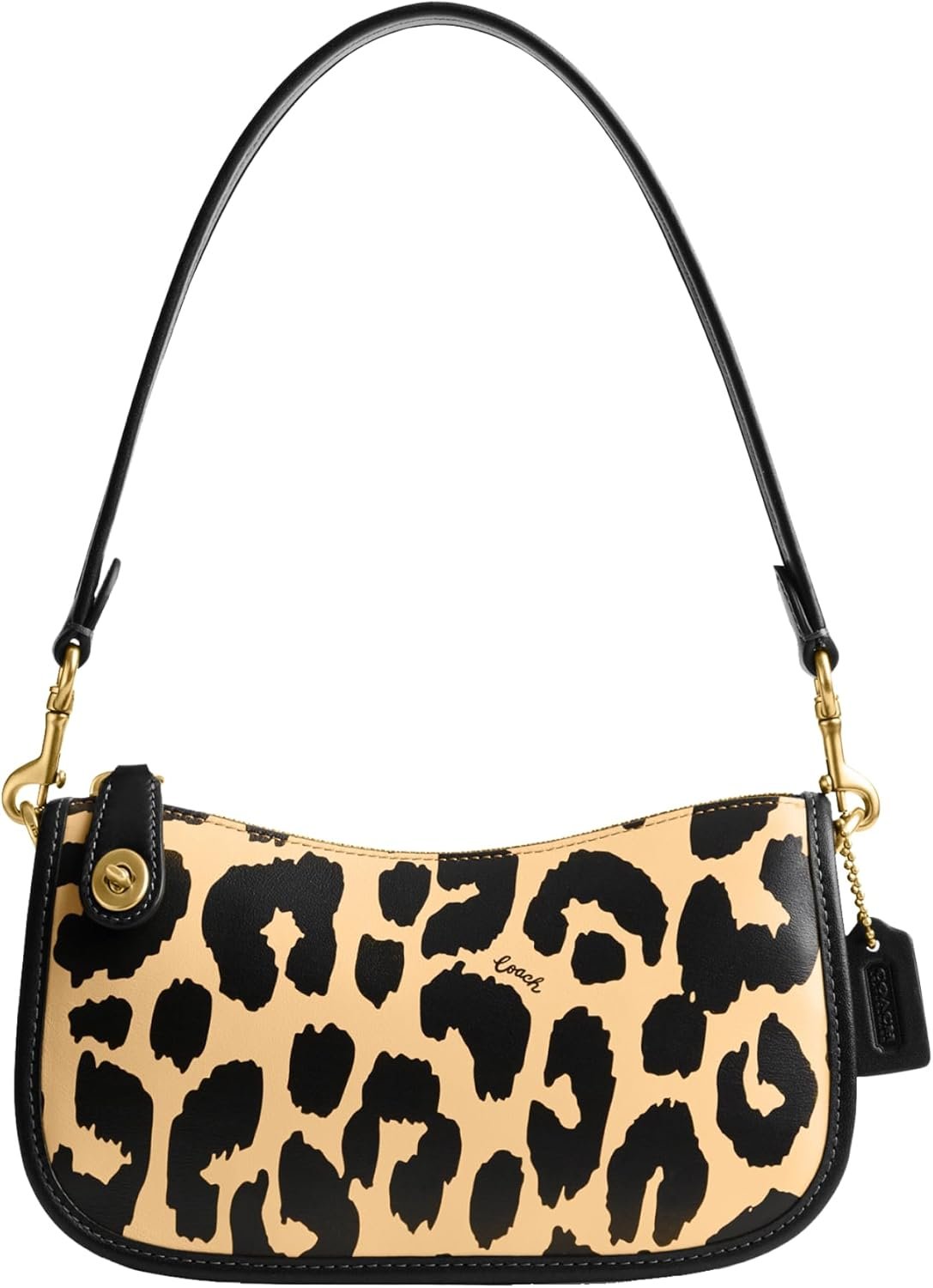 Coach Leopard Printed Leather Swinger 20 Leopard