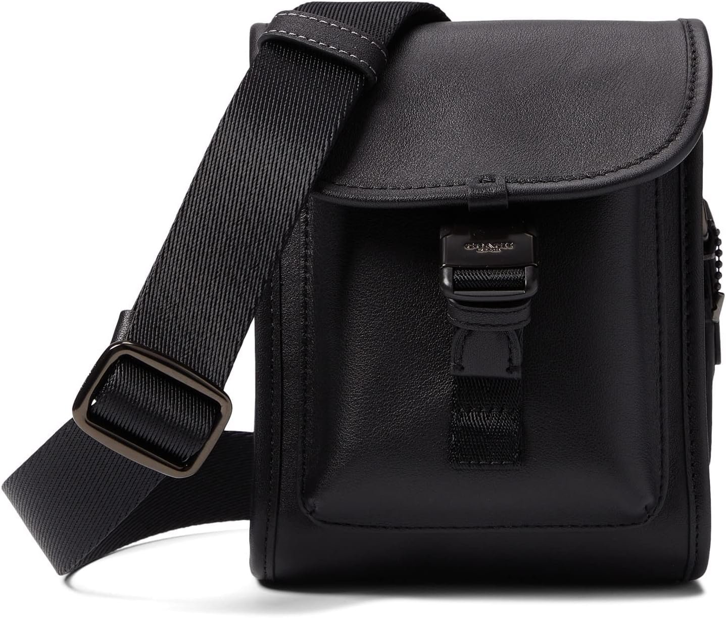 Coach Mens Charter Northsouth Crossbody With Hybrid In Smooth Leather Black