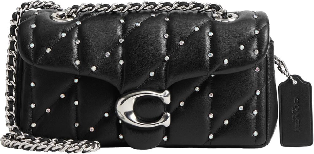 Coach Quilted Tabby Shoulder Bag 20 with Chain, V5/Black