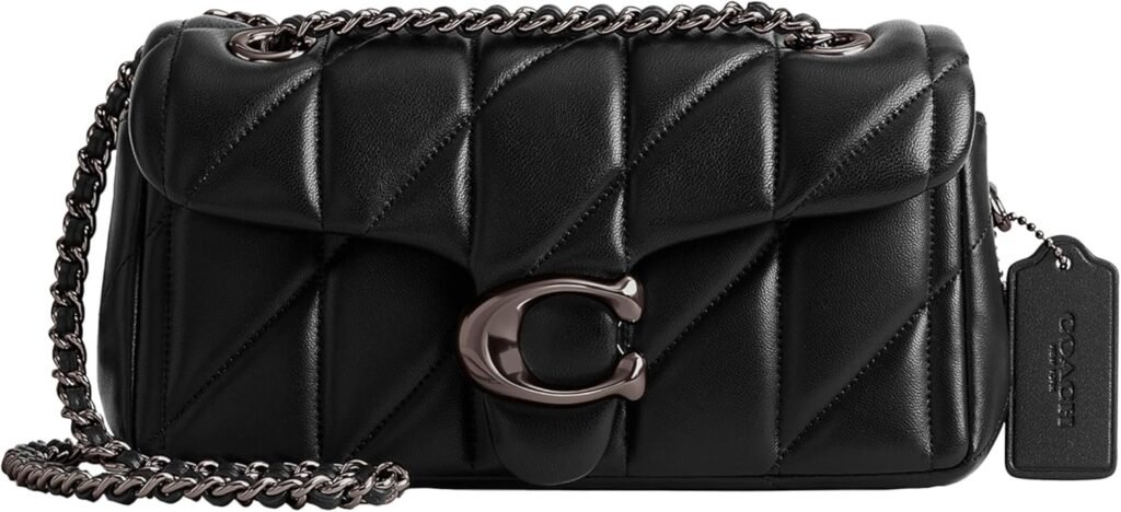 Coach Quilted Tabby Shoulder Bag 20 with Chain, V5/Black