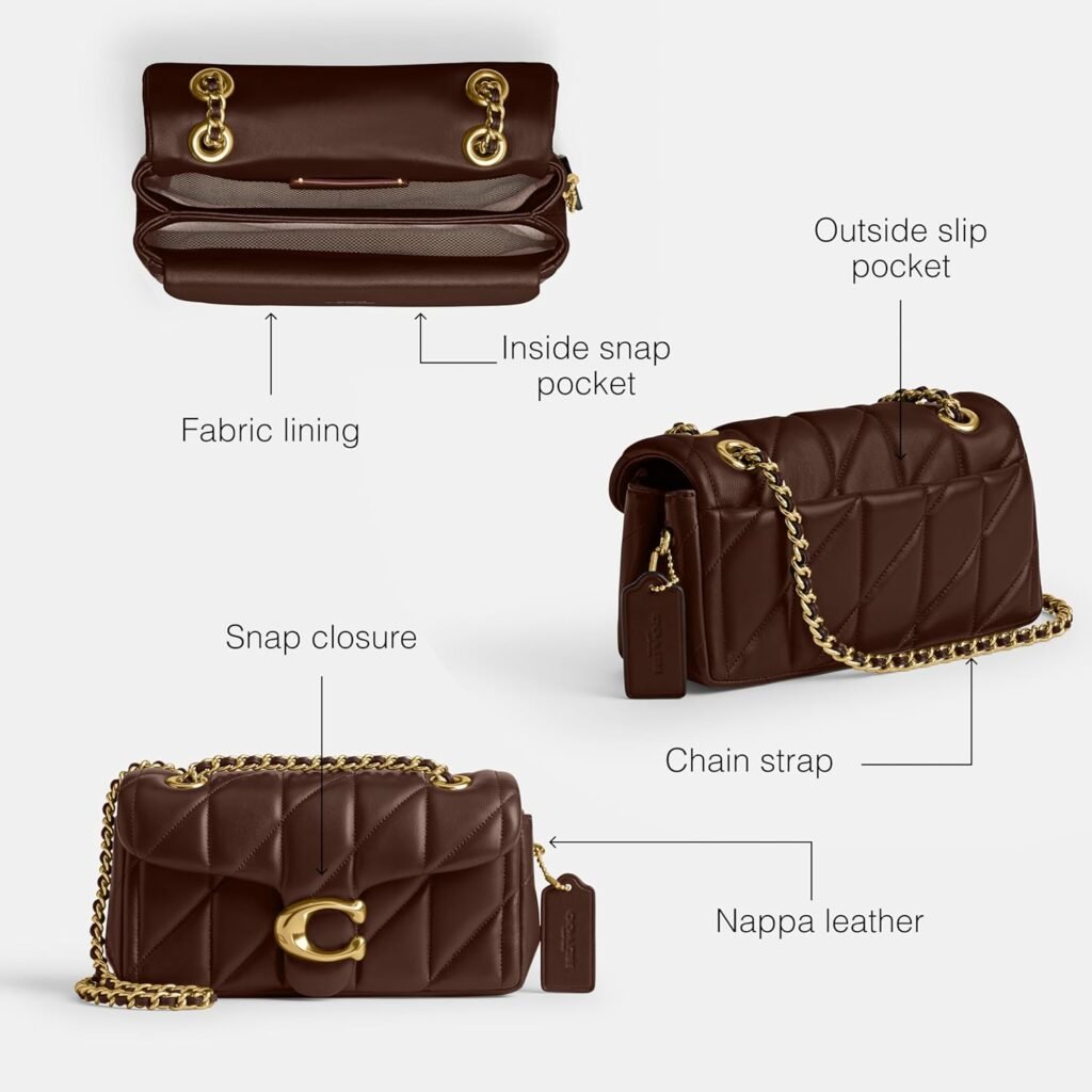 Coach Quilted Tabby Shoulder Bag 20 with Chain, V5/Black
