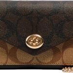 Coach Signature Blocking Envelope Wallet W Chain And Turnlock 150x150