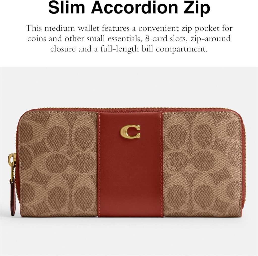 Coach Slim Accordion Zip