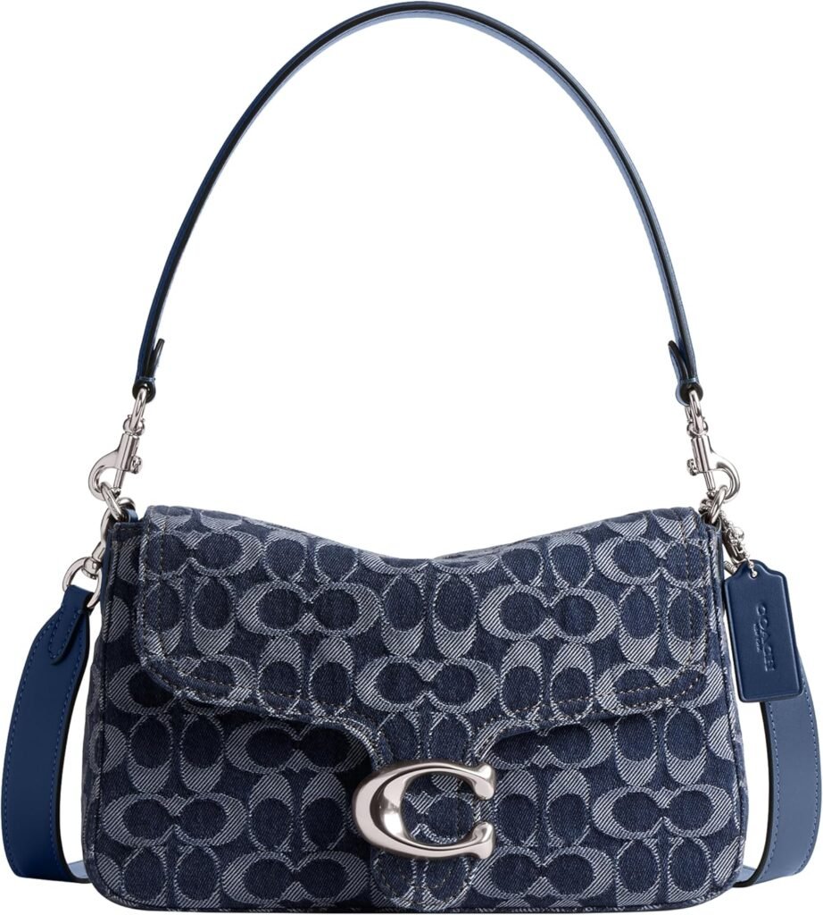 Coach Soft Tabby Shoulder Bag in Signature Denim, LH/Deep Blue Multi