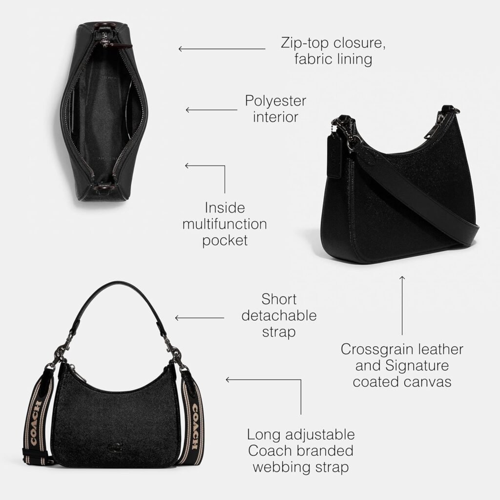 Coach Unisex Hobo Crossbody Bag in Crossgrain Leather
