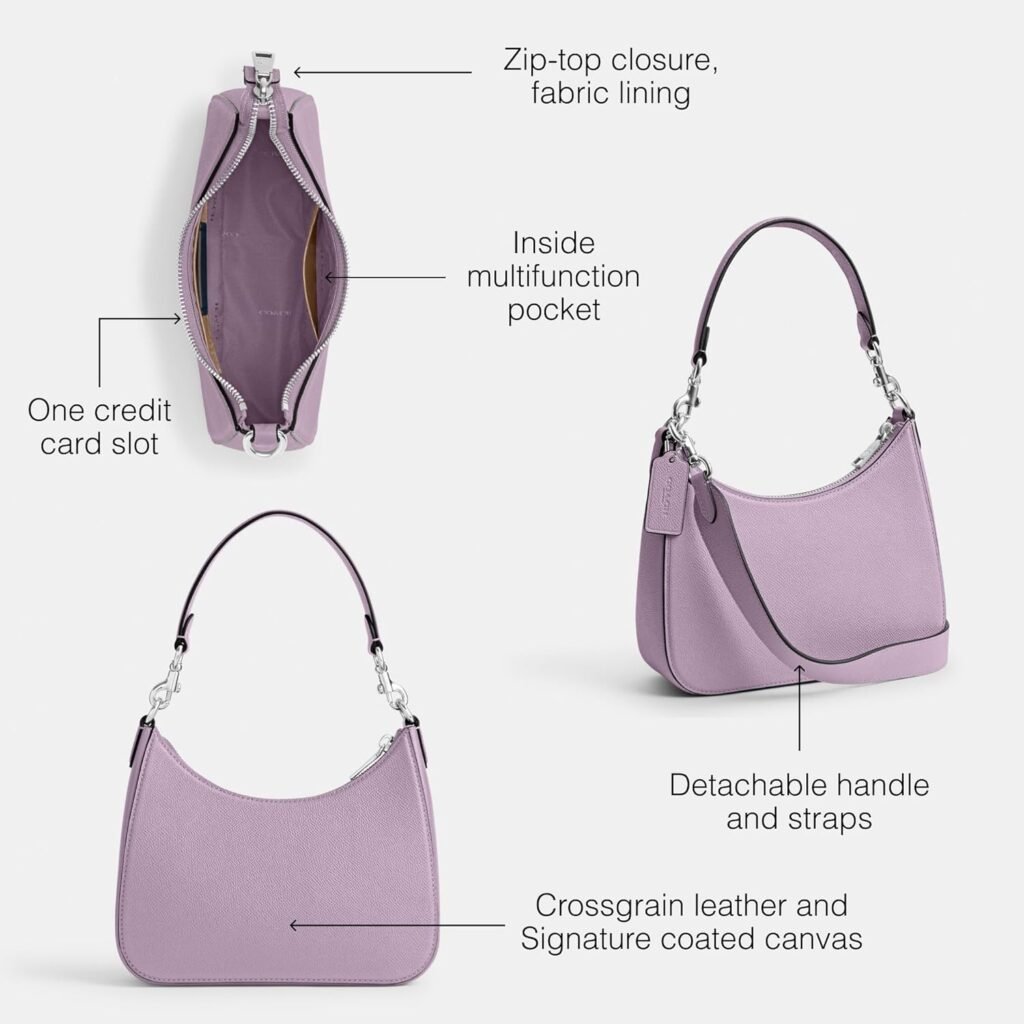Coach Unisex Hobo Crossbody Bag in Crossgrain Leather