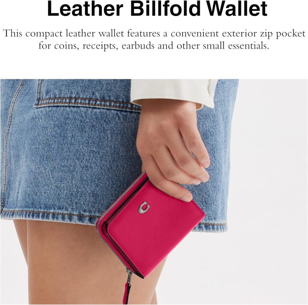 Coach Womens Billfold Wallet Small Zip Around