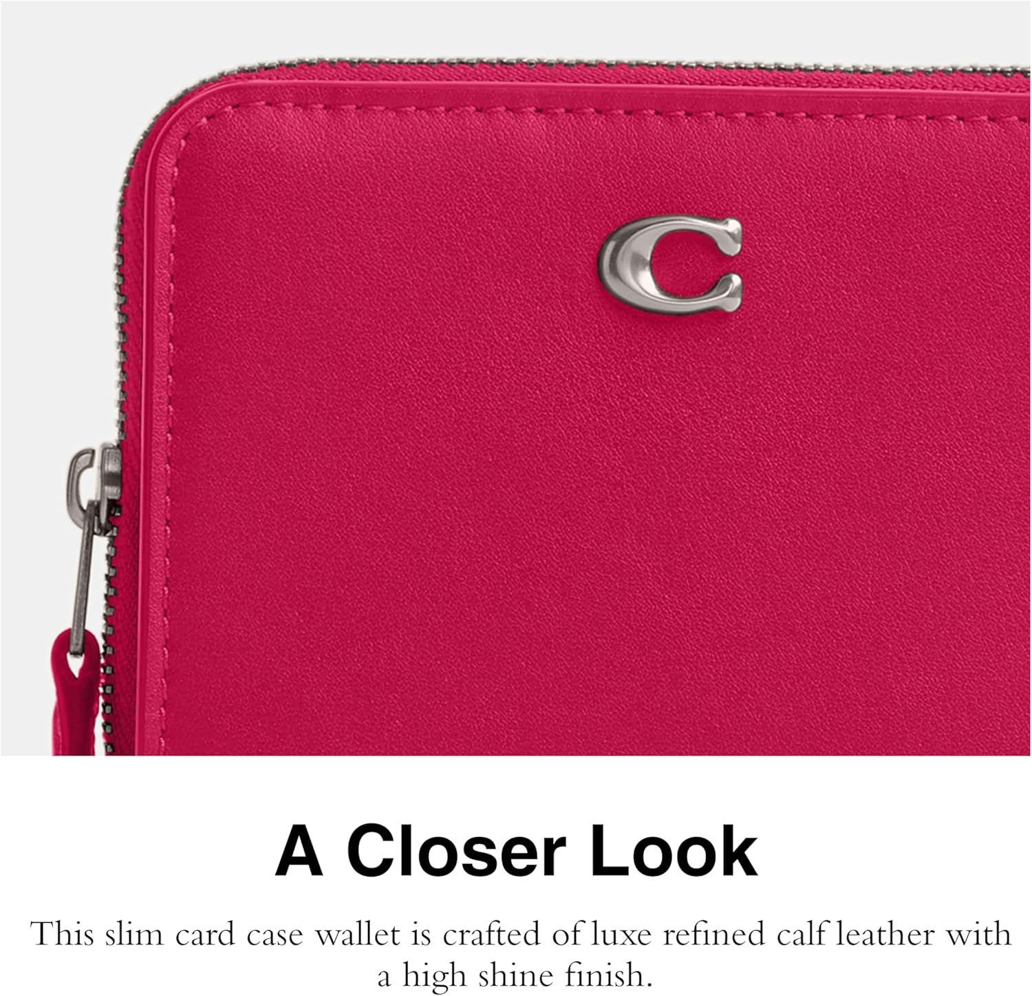 Coach Womens Billfold Wallet Small Zip Around 4