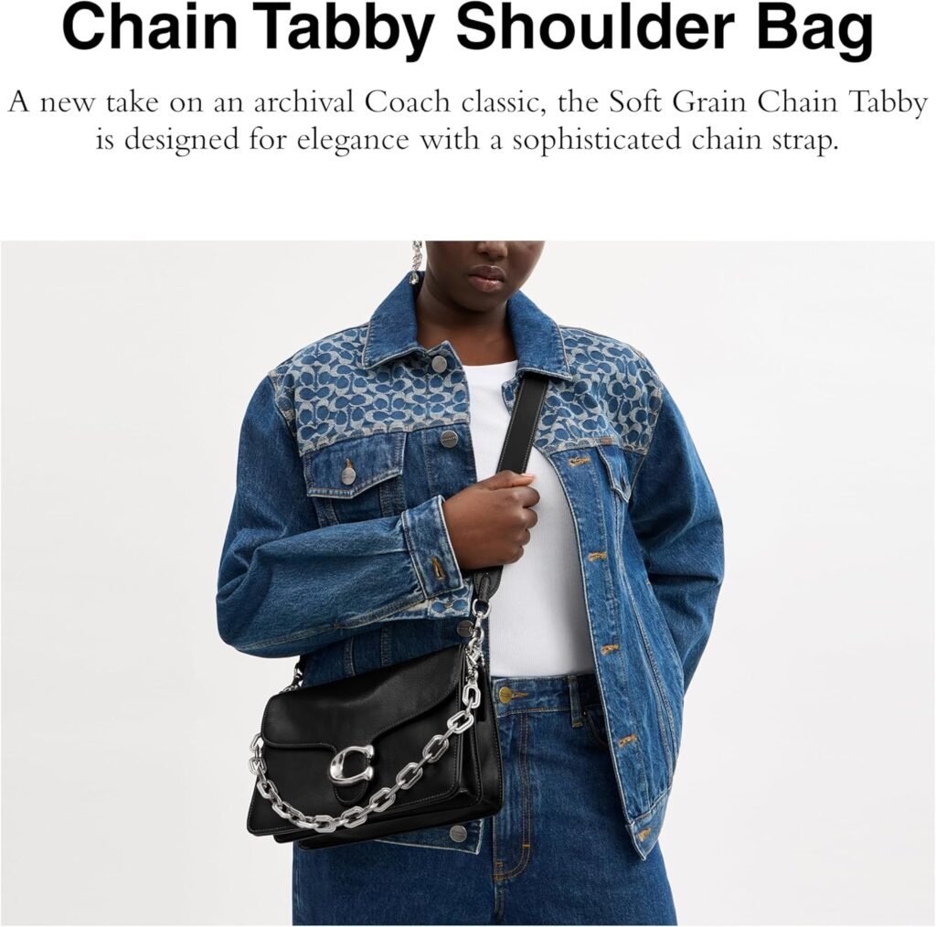 Coach Womens Chain Tabby Shoulder Bag