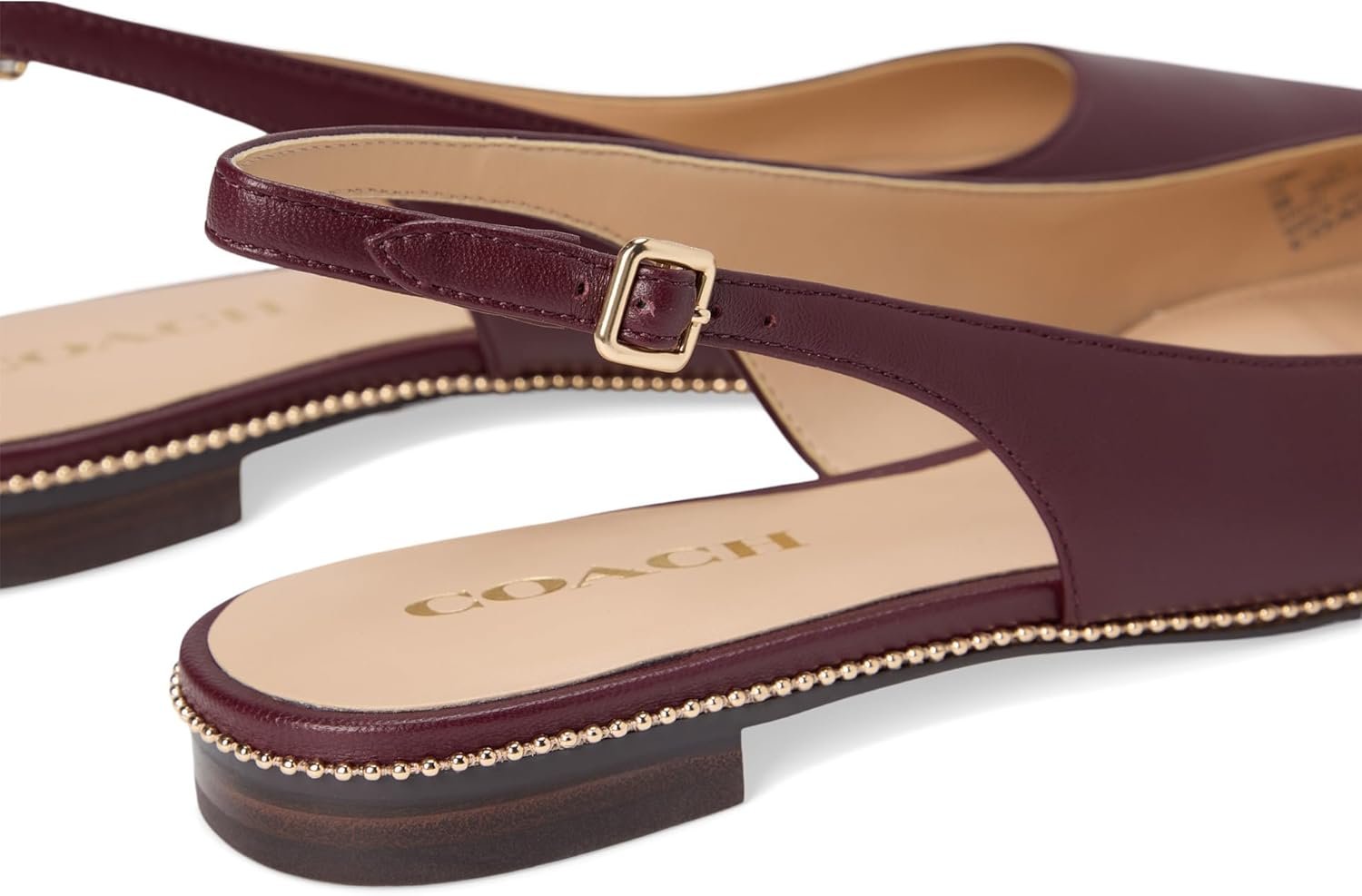 Coach Womens Claire Leather Skimmer Slipper 1