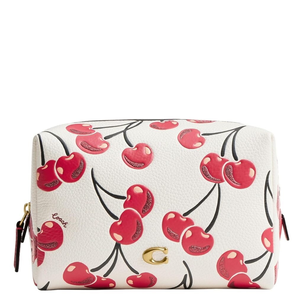 Coach Womens Essential Cosmetic Pouch Bag, Tan Caramel, One Size