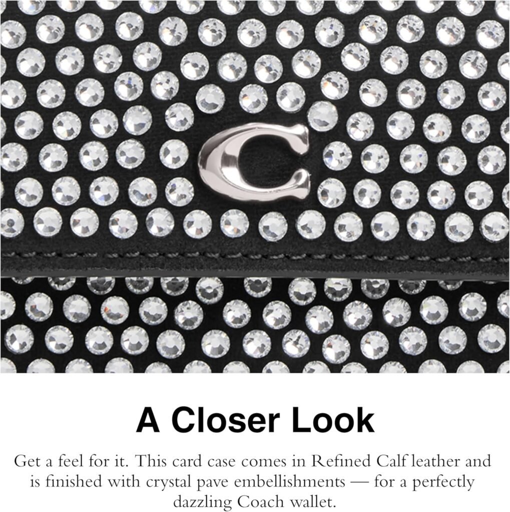 COACH Womens Half Flap CASE Accessory-Travelers Card Sleeves, LH/Black, One Size COACH Womens Half Flap CASE Accessory-Travelers Card Sleeves, LH/Black, One Size