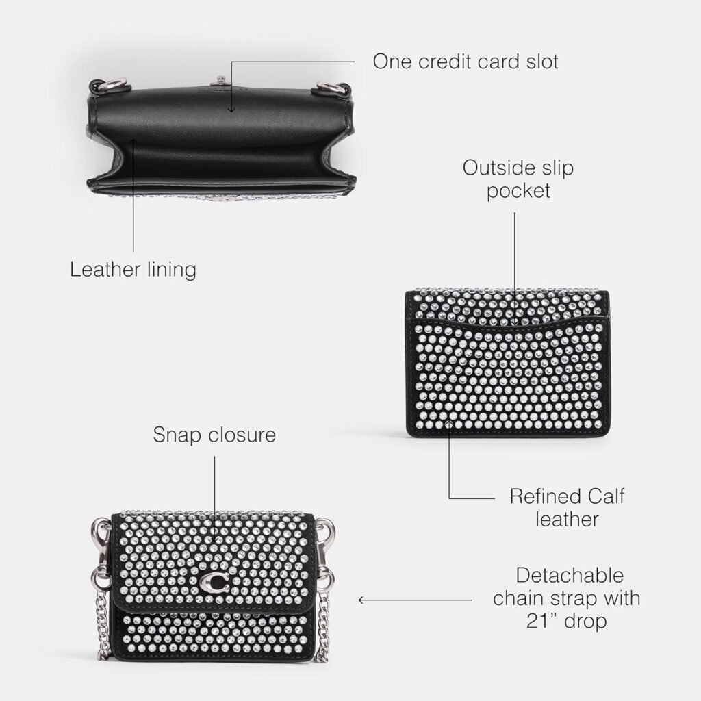 COACH Womens Half Flap CASE Accessory-Travelers Card Sleeves, LH/Black, One Size COACH Womens Half Flap CASE Accessory-Travelers Card Sleeves, LH/Black, One Size