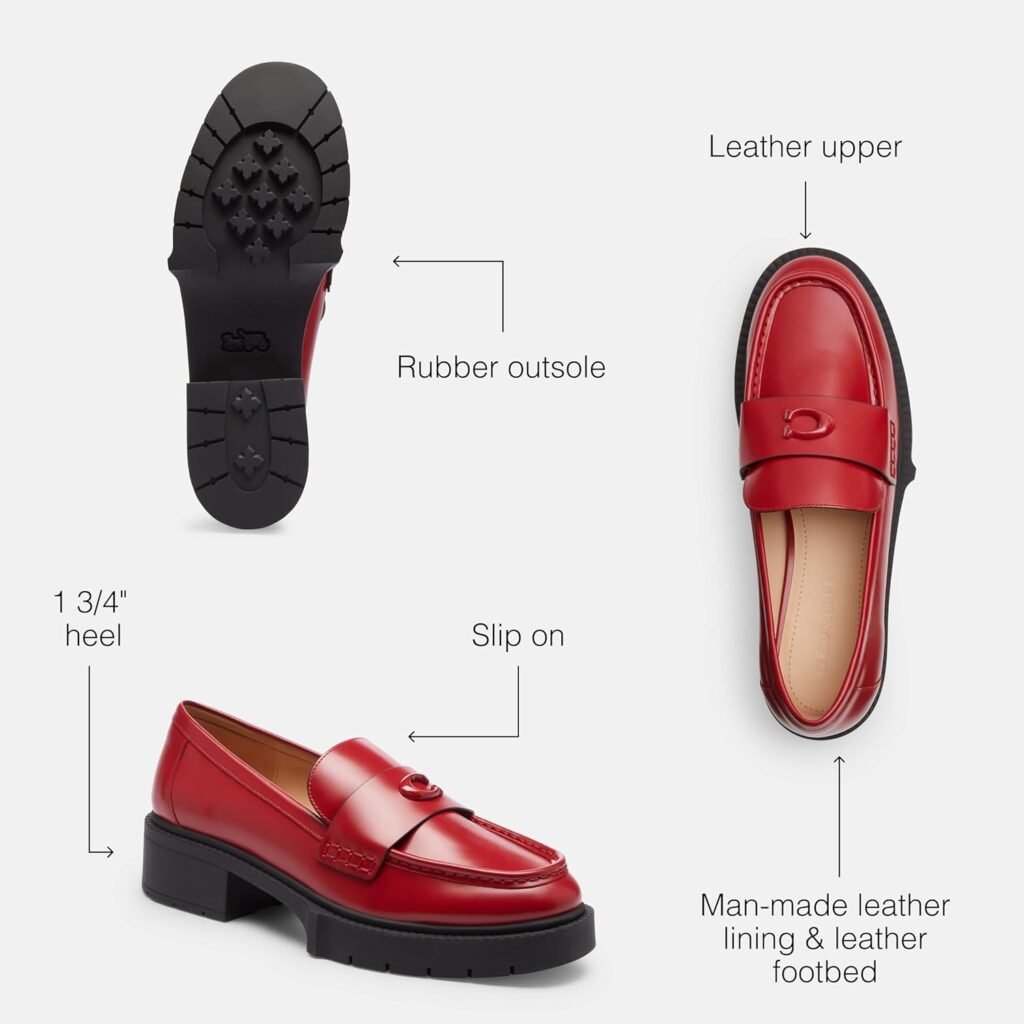 Coach Womens Leah Platform Loafer